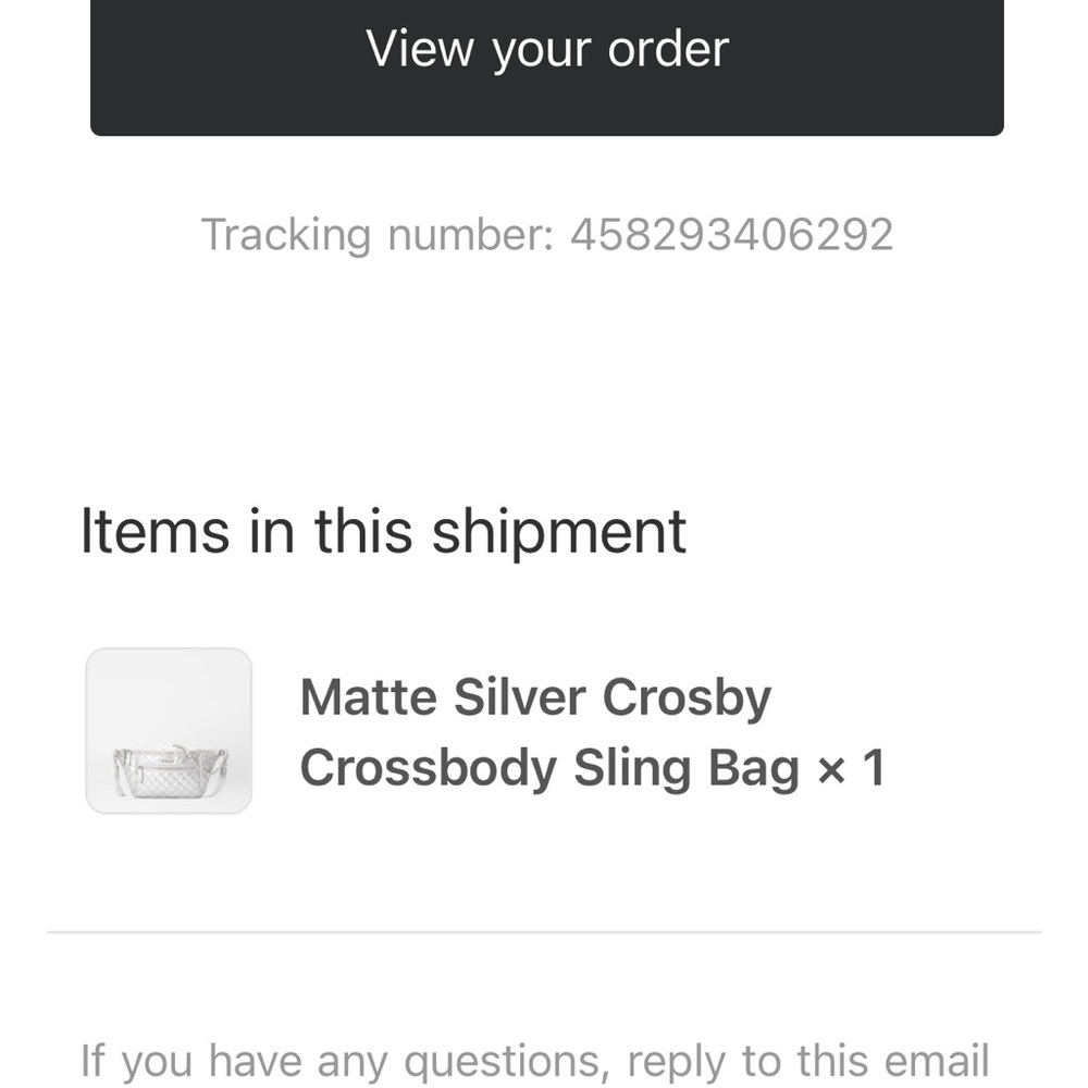 MZ Wallace Matte Silver Crosby Crossbody Sling Bag - Picture 2 of 2